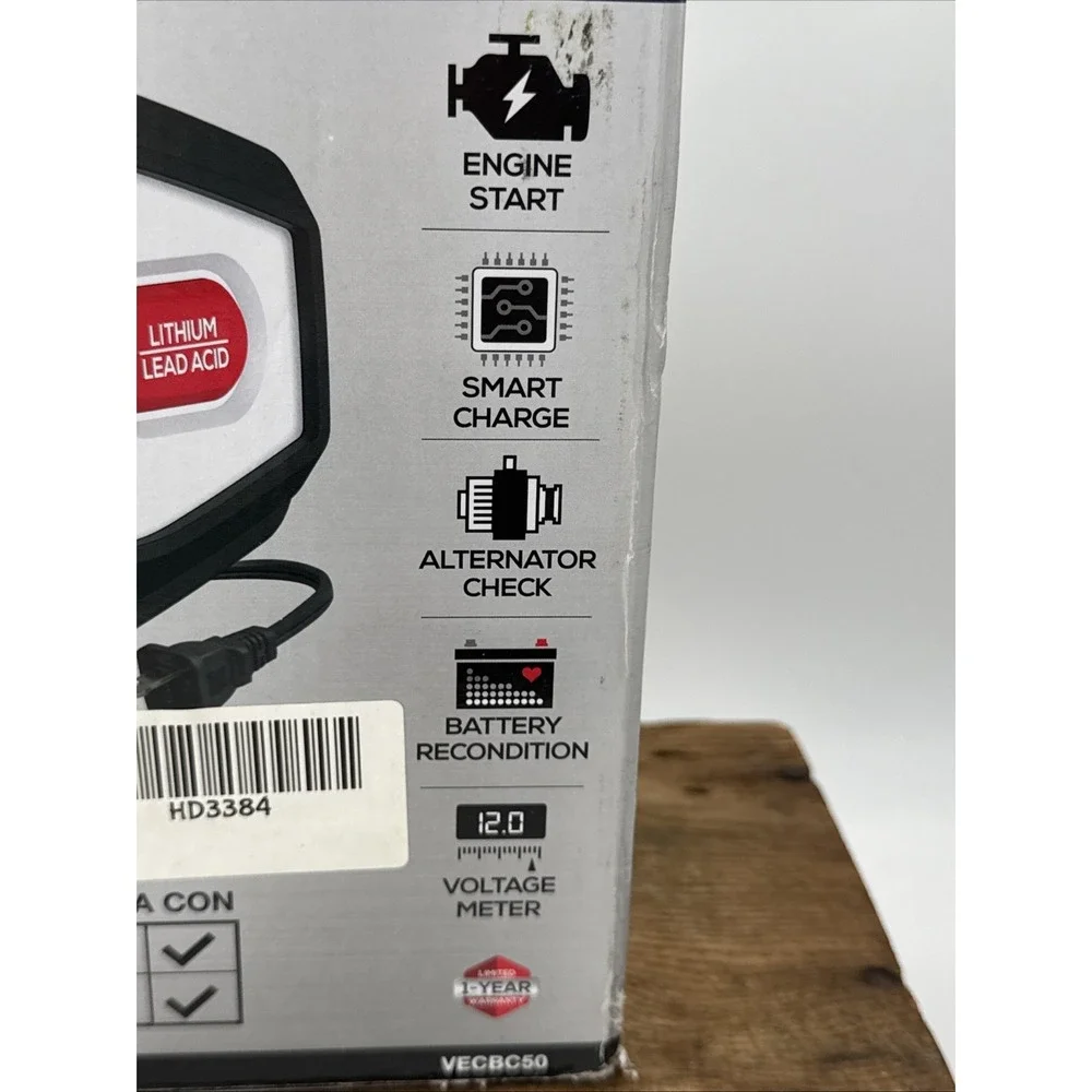 Battery Charger/Maintainer VECTOR VECBC50 12V 50/15/3 Amp Lithium / Lead Acid